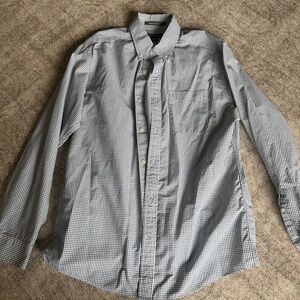 Eddie Bauer Black and White Casual Button Down Shirt